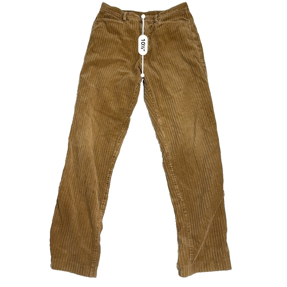 Benetton Corduroy Pants Mens 28x28 Tan Brown Italy Vintage Academia Old Money - Picture 3 of 14